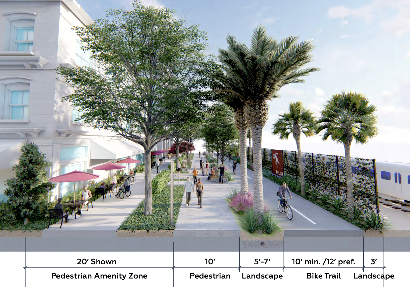 An O-Line project diangram detailing the new spaces included in the proposal.